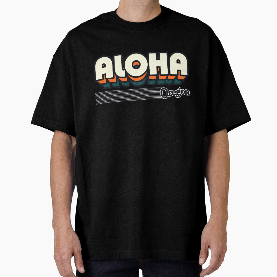 Aloha, Oregon | Retro Stripes by retroready