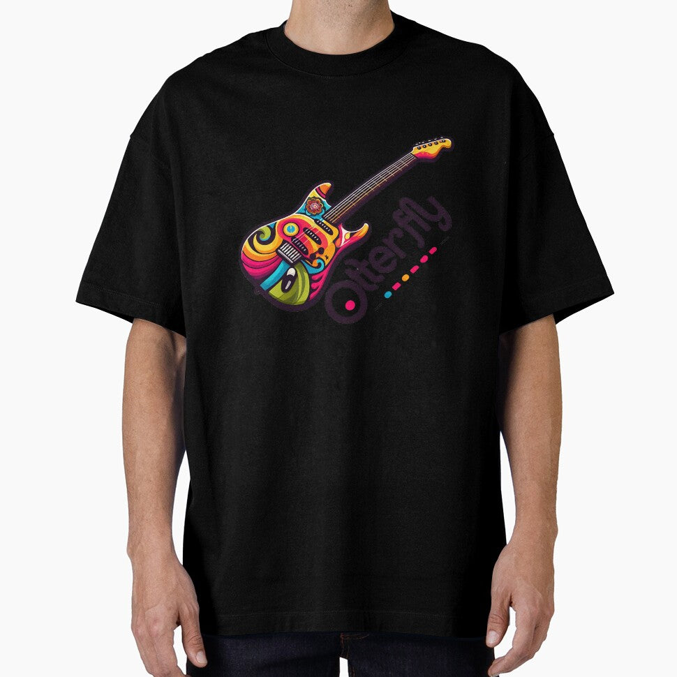 Otterfly colorful hippie guitar by OtterDesigns