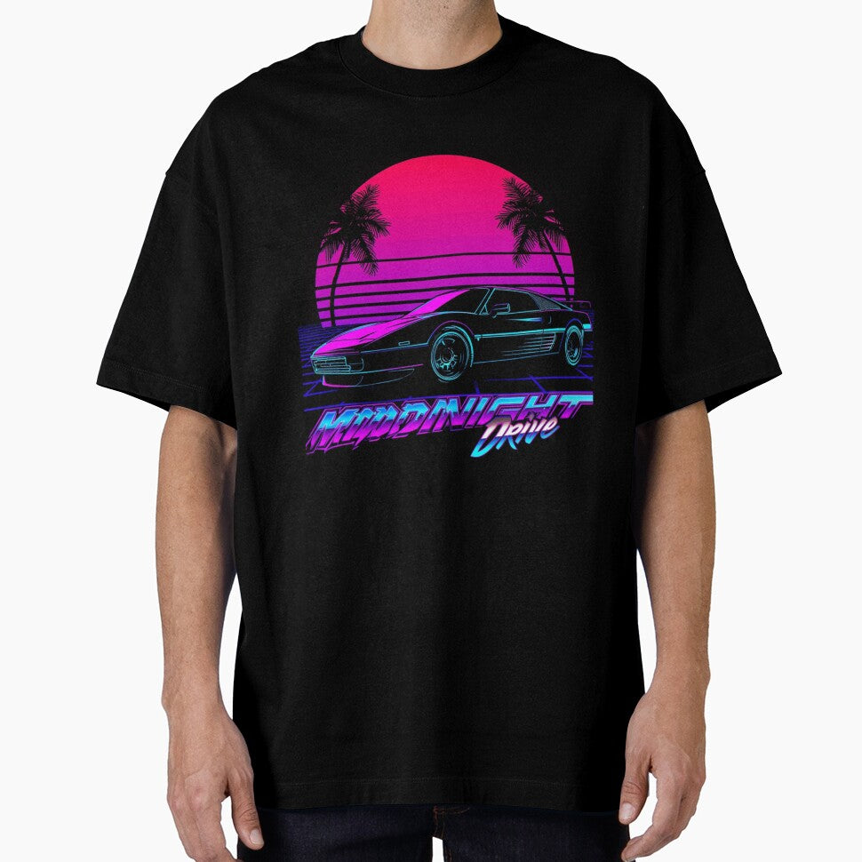 Midnight Drive Retro Synthwave Sports Car by VR-trends