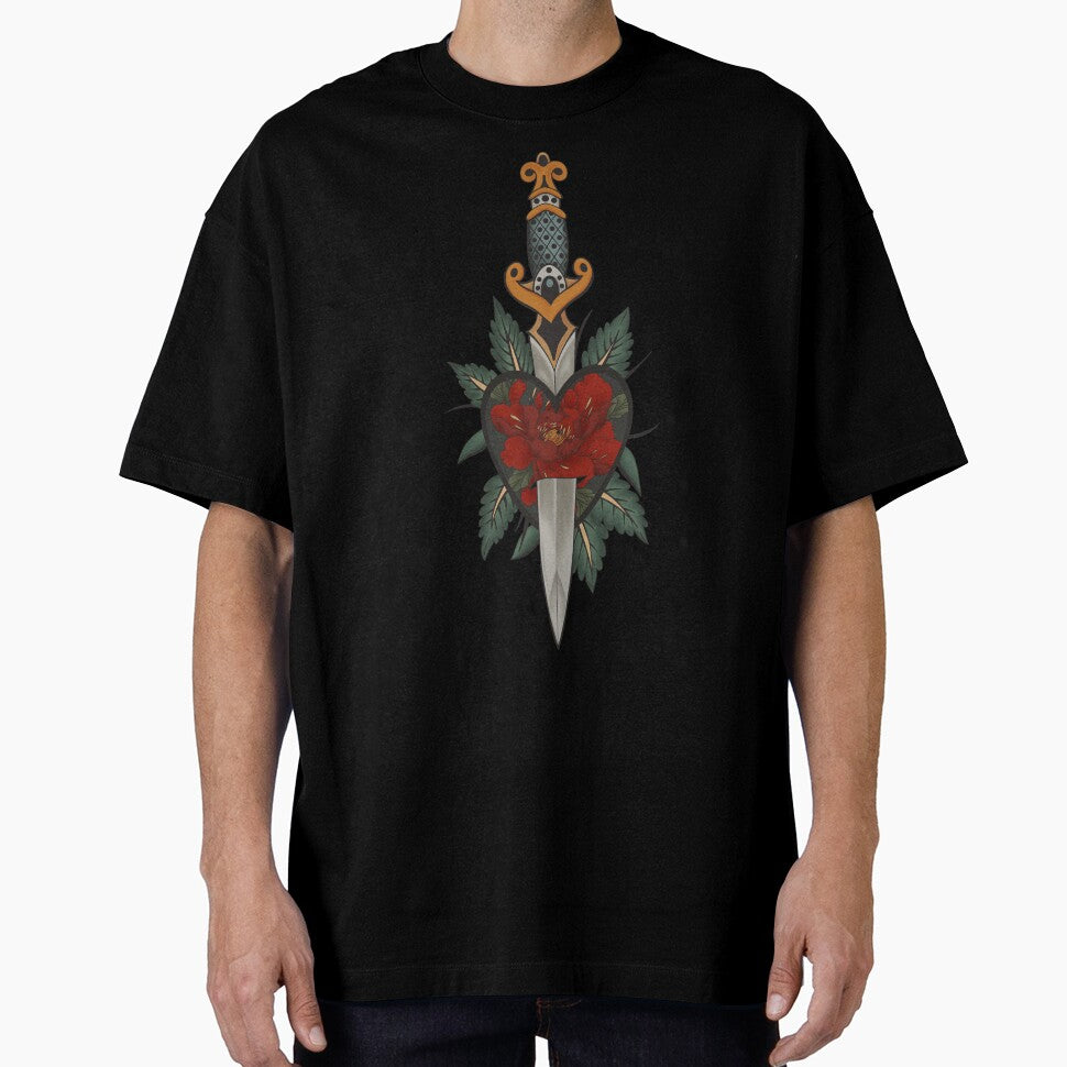 Gothic Sword and Heart Tattoo - Red Version by Arcane Orchid