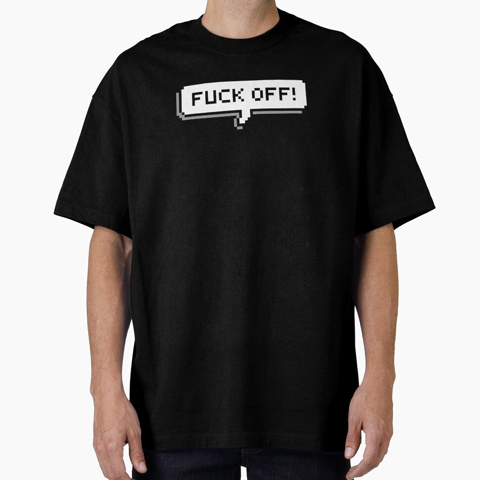 Fuck Off pixel speech bubble retro by Momoringalingg
