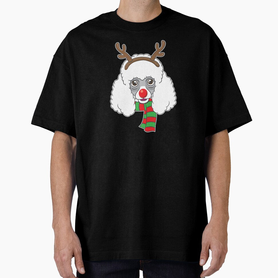 Funny Christmas Dog Xmas Reindeer Poodle Holiday Shirt by haselshirt