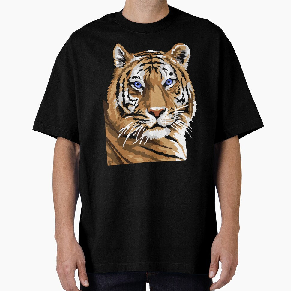 Pixel Tiger Portrait by LilSeashell
