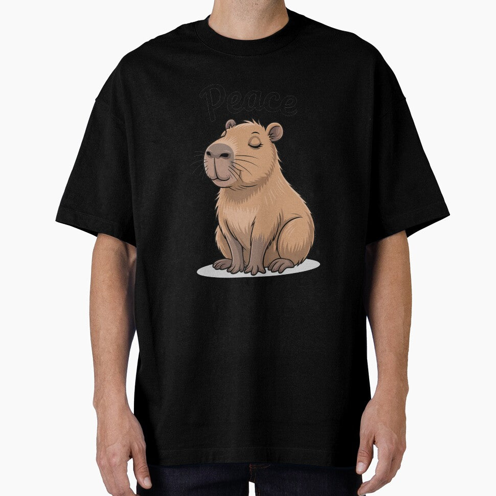 Chill Peace Capybara Cartoon Vibes by MonkiFlipp