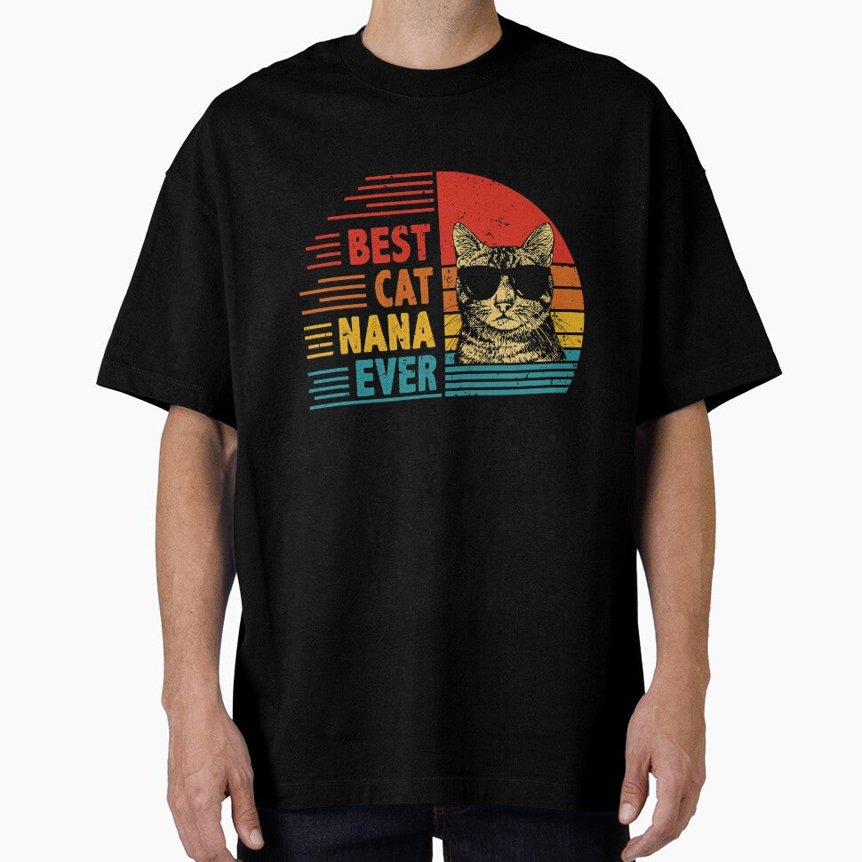 Vintage Retro Best Cat Nana Ever Funny Cat Lover Mother's Day Gift by EdwinaEmmanoiCo