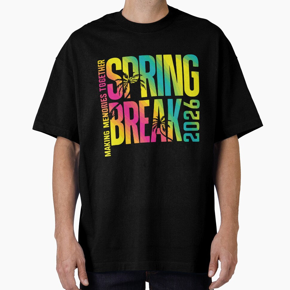 Spring Break 2026 Vintage Retro Beach Vacation Family Friends Trip Design by kiralynstration