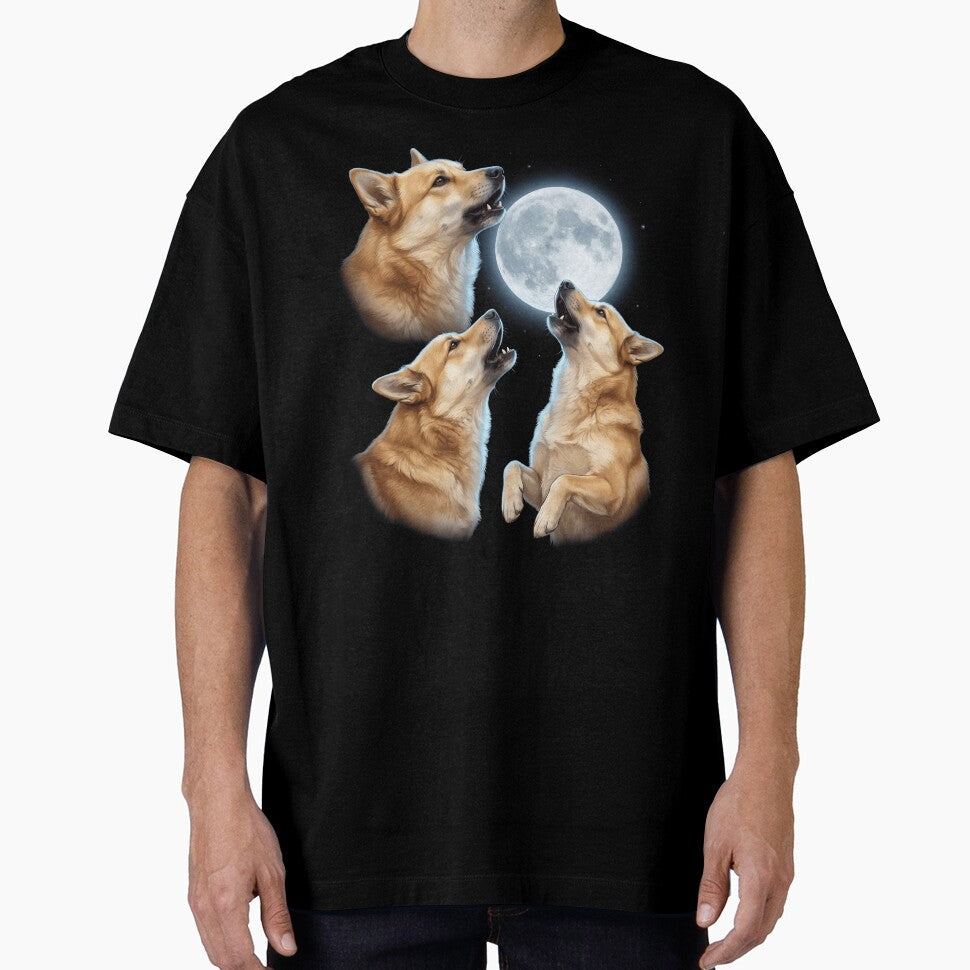 Norwegian Buhund Howling Moon Art Dog Owner by TerryConnells