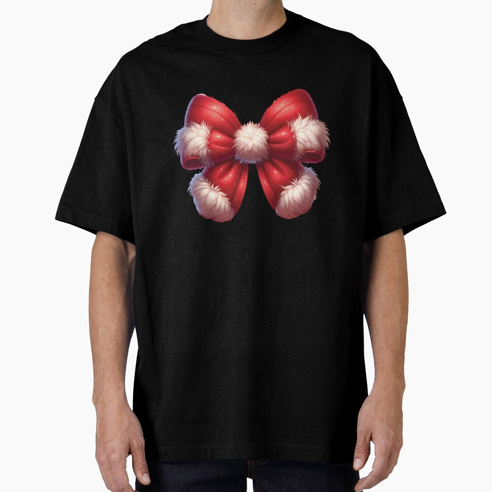Cute Fluffy Red Christmas Bow Knot by DesignRealmX