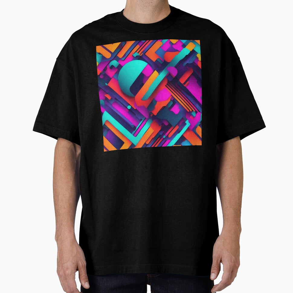 Geometric shapes, virtual reality, digital realm by CoolPixels