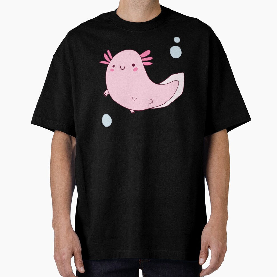 Funny axolotl with bubbles by Mayarart