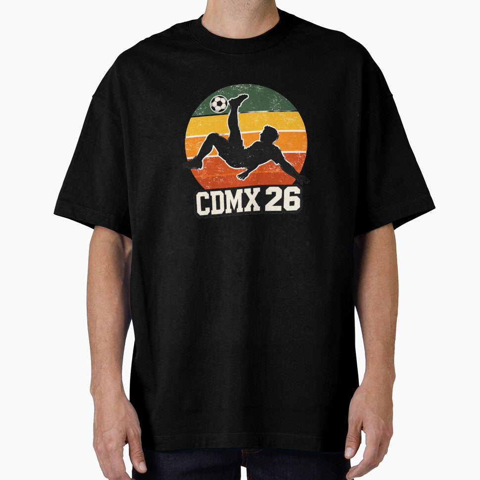 CDMX '26 Retro Soccer Silhouette - Vintage Mexico City Football Fan Art by Final Whistle Art