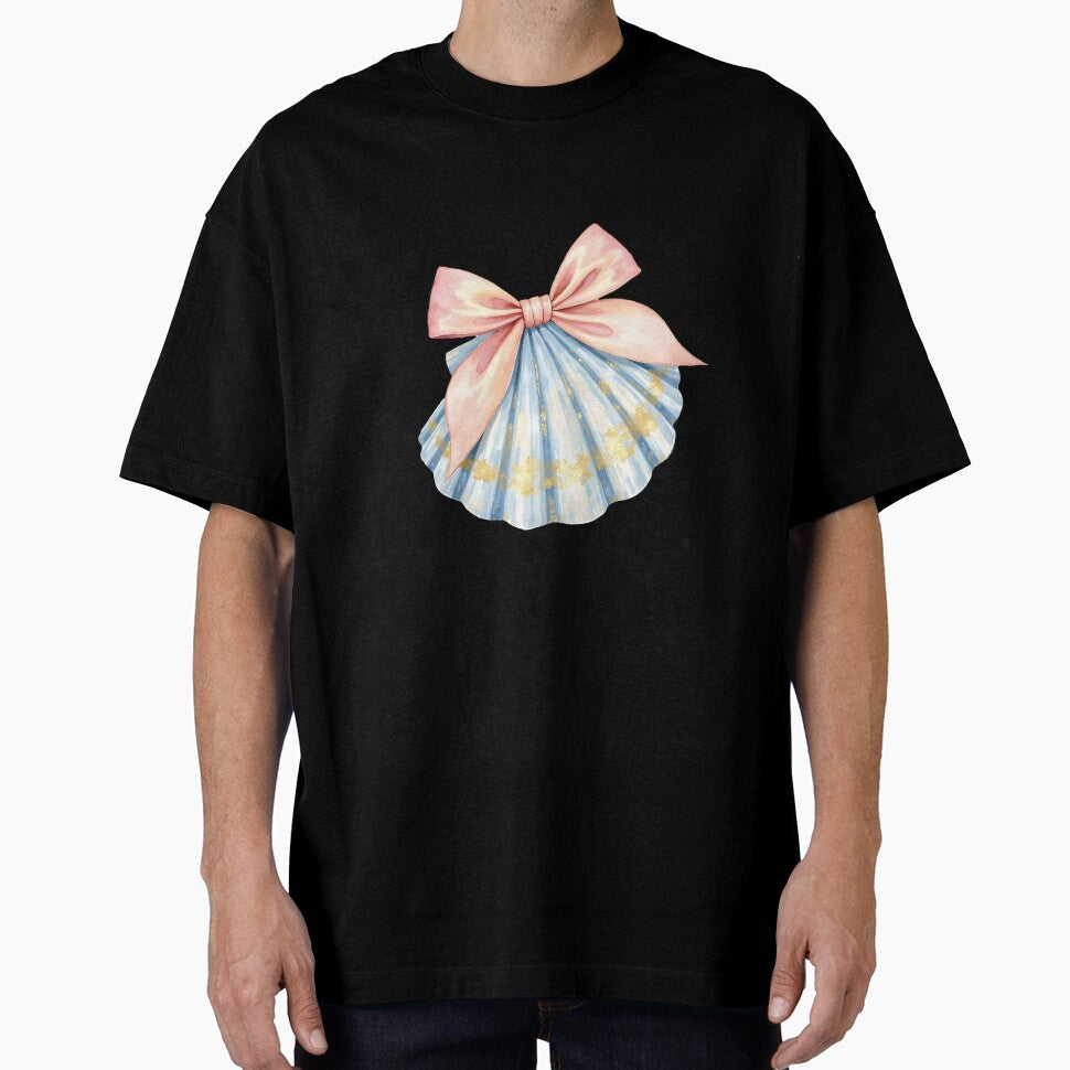 Coastal Coquette Seashell Bow Watercolor Style by Dreamsinpastel