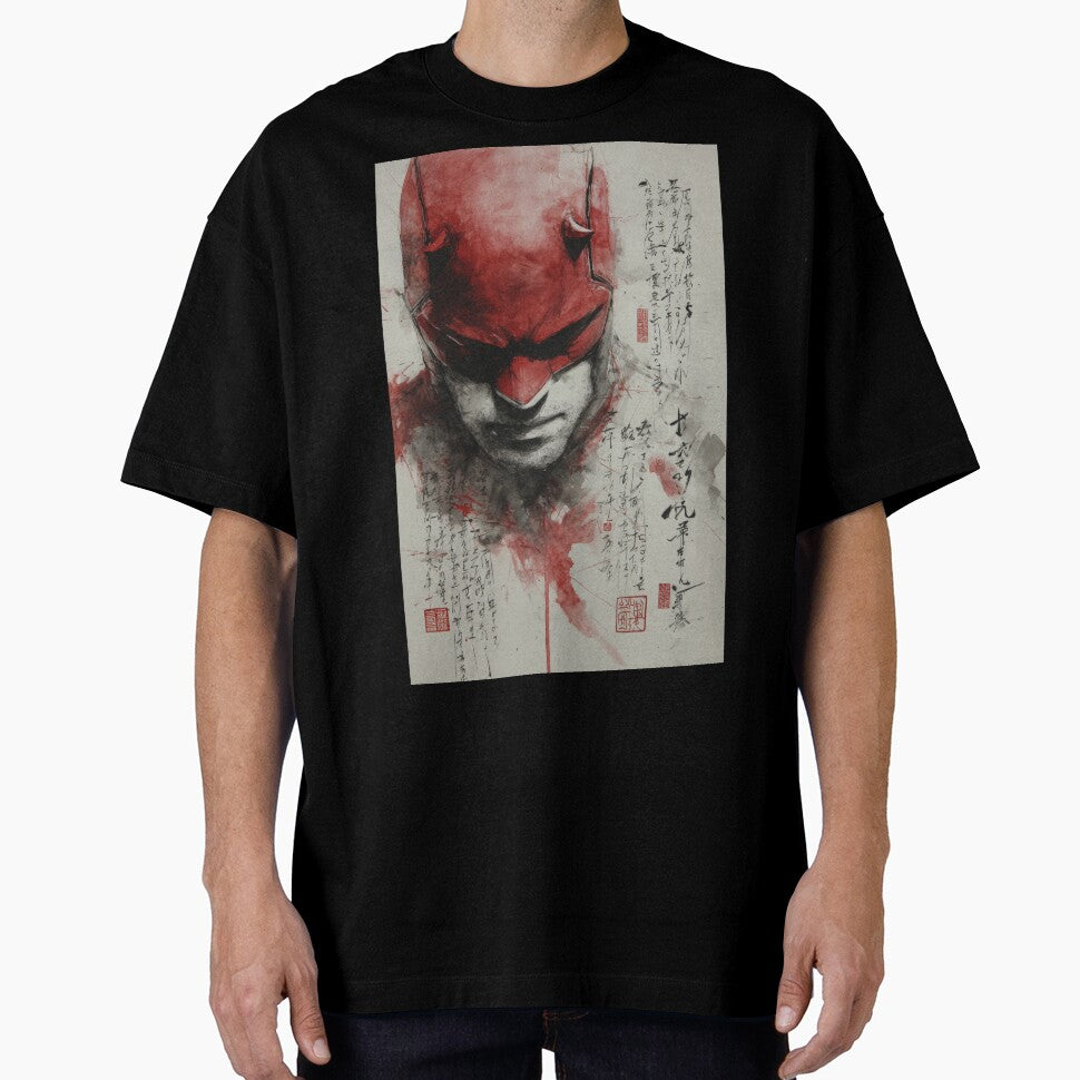 Daredevil Vintage Warned Sumi-e by AnimeArsenalPrints