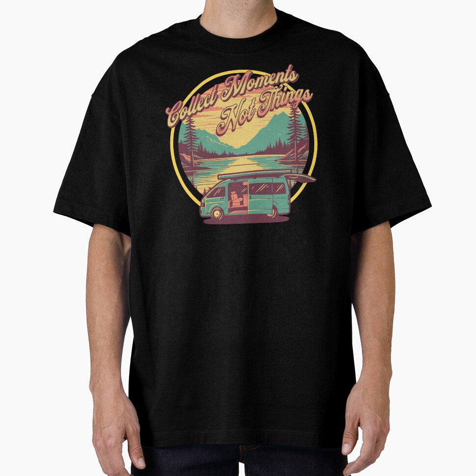 Collect Moments Not Things Camper Van Adventure Retro Travel Design by Sachie's Studio