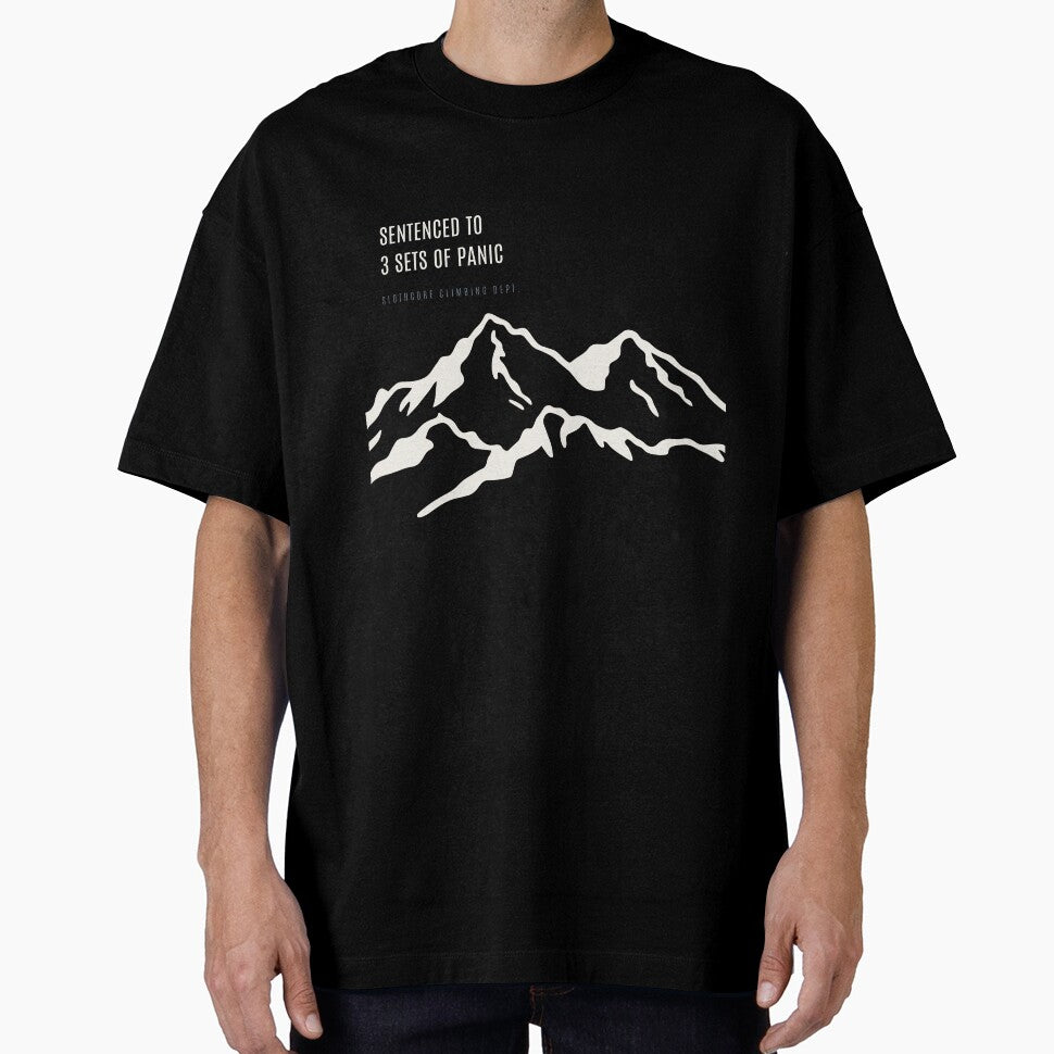 Sentenced To 3 Sets Of Panic Funny Bouldering Training Technical Alpine by SlothcoreVibes