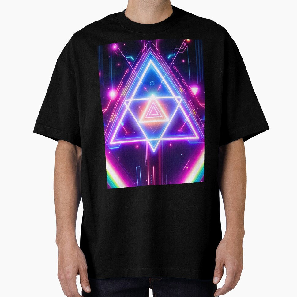 Geometric Neon Shapes by PhoceaWallpaper