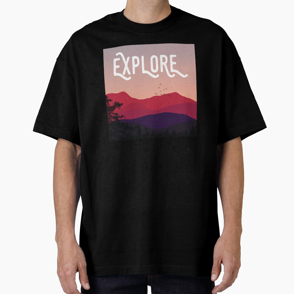 Explore sunset mountains by kickingdesigns
