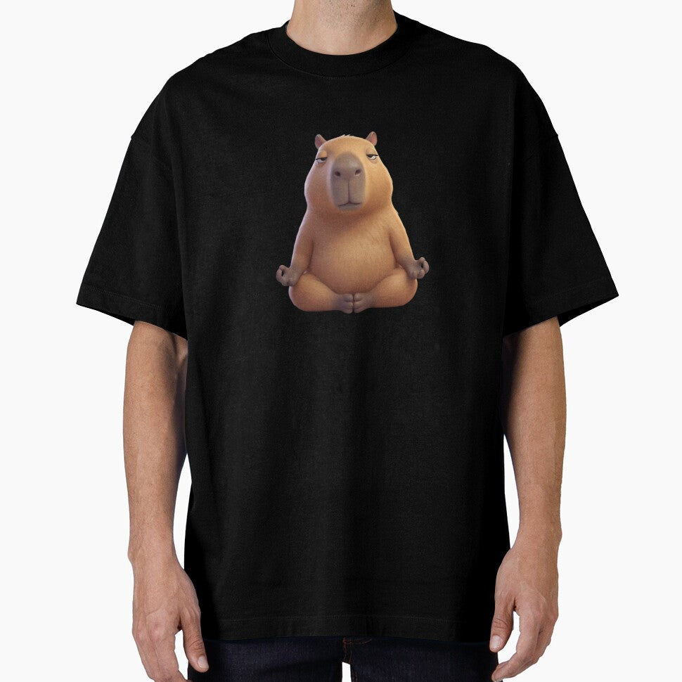 Zen Meditating Capybara in Lotus Pose by BlurBlurDesign
