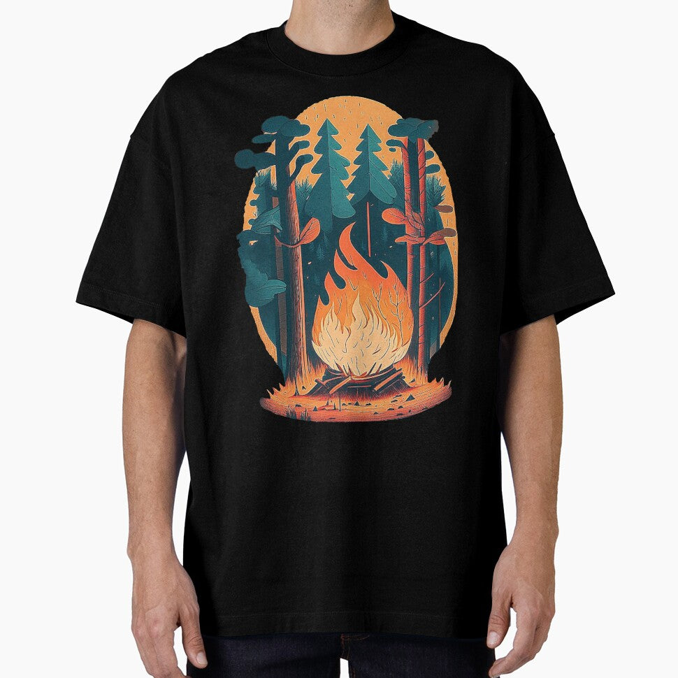 Nostalgic forest magic with a campfire by Minpadesign