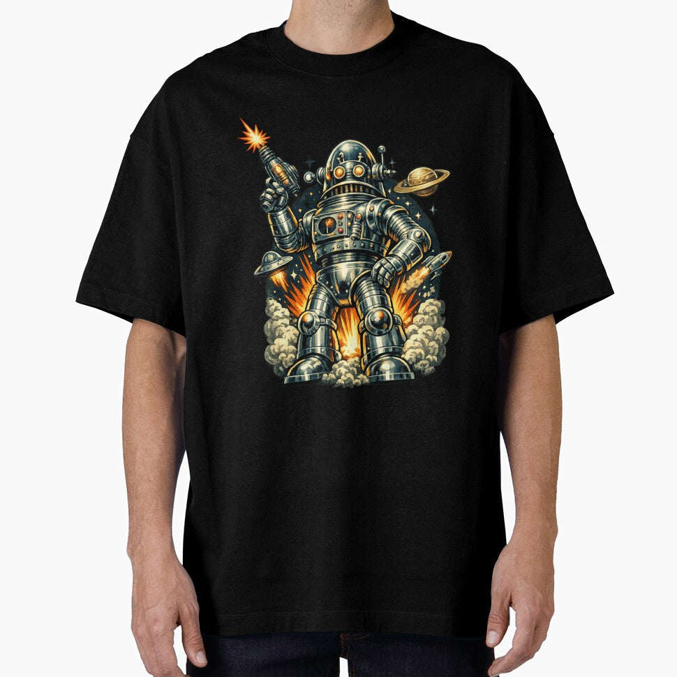 Atomic Patrol Bot – Retro 1950s Sci-Fi Robot Vintage Space Design by Kevin Shearer