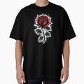 Tattoo Style Single Rose Head Burst Background Gothic Art by Say It With Ink