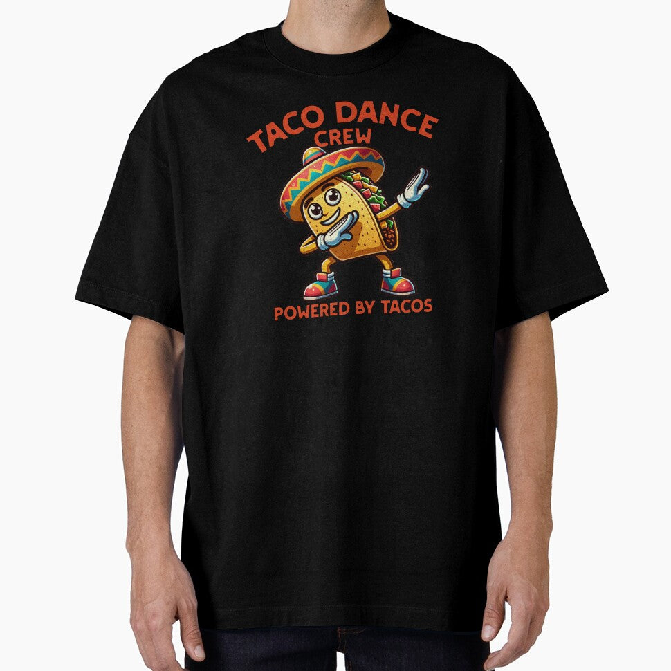 Taco Dance Crew Powered By Tacos Funny Fiesta Shirt by TreeDoPrints