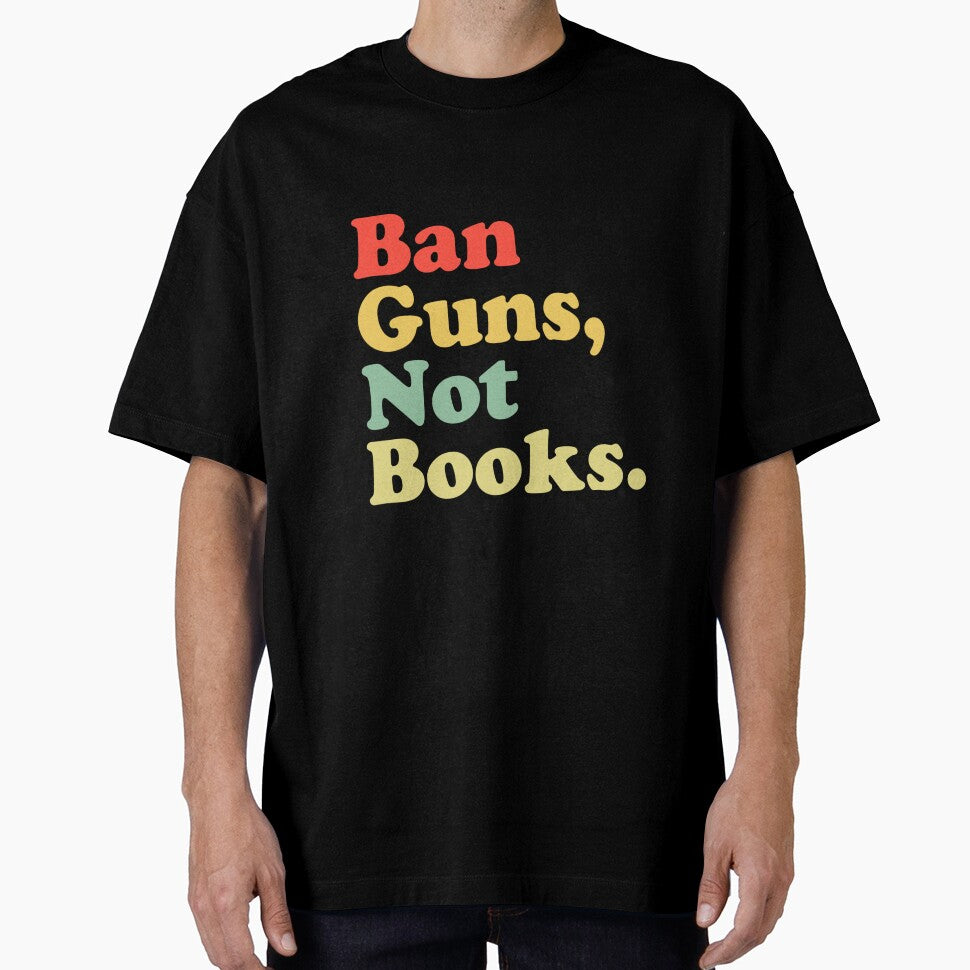 Ban Guns Not Books Retro Read Banned Books Lover by fostebris