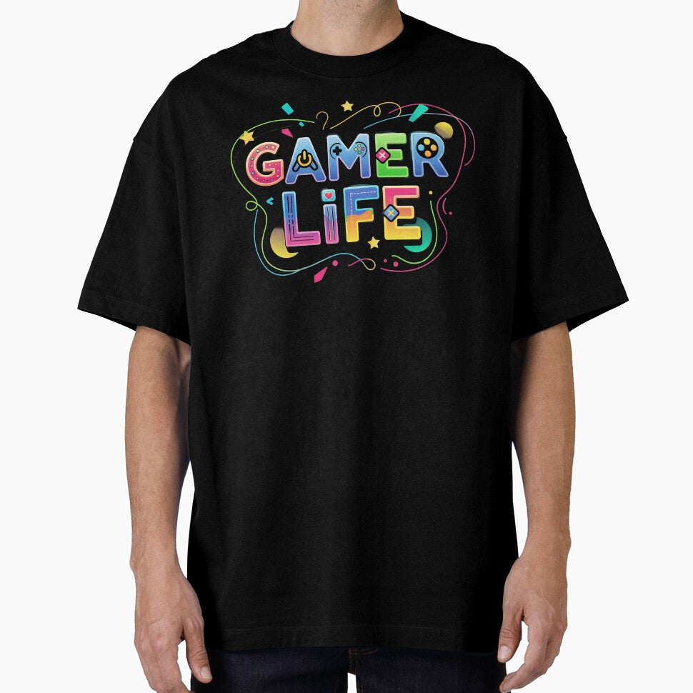 Colorful Gamer Life Graphic Design by Cloud-Riders