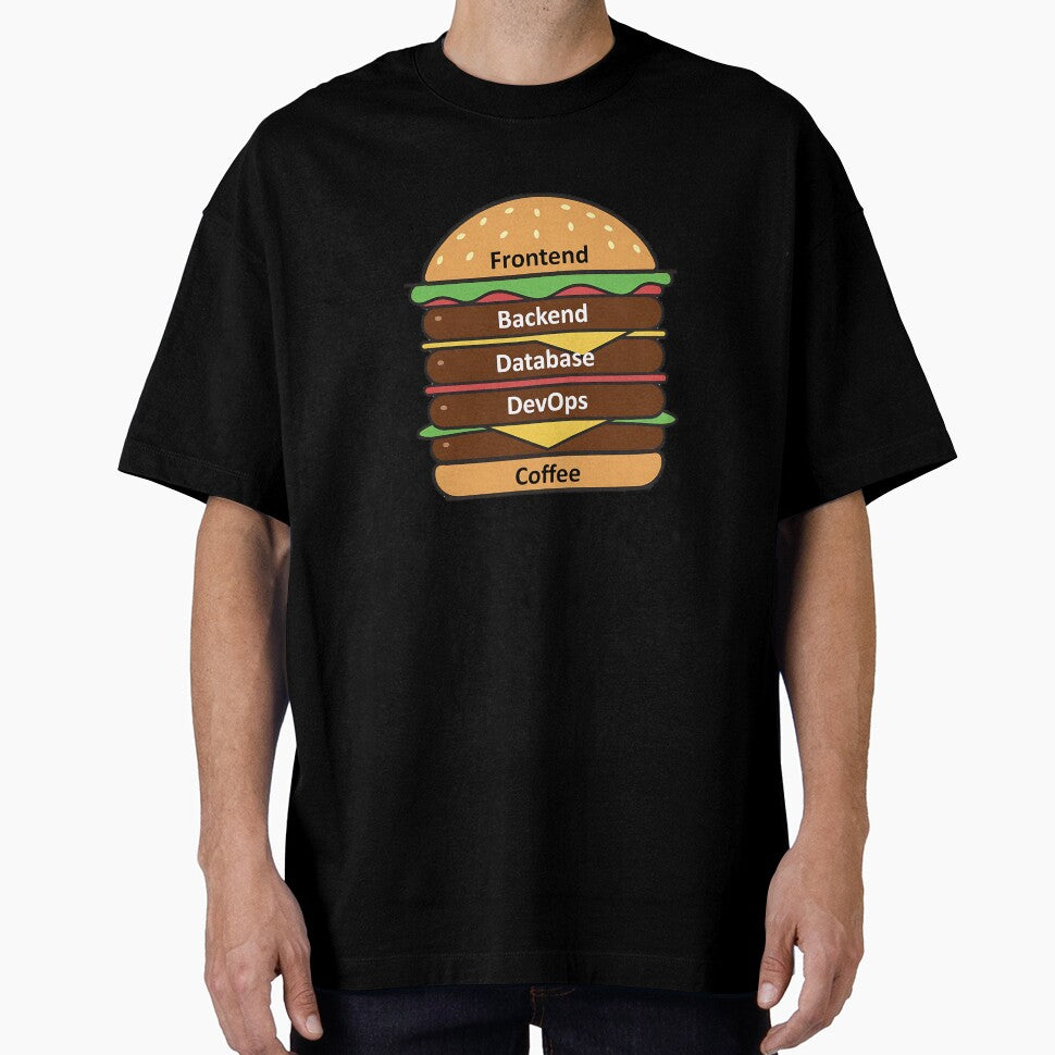 Full Stack Burger Funny Dev Gift for Software Engineers by eikulabs