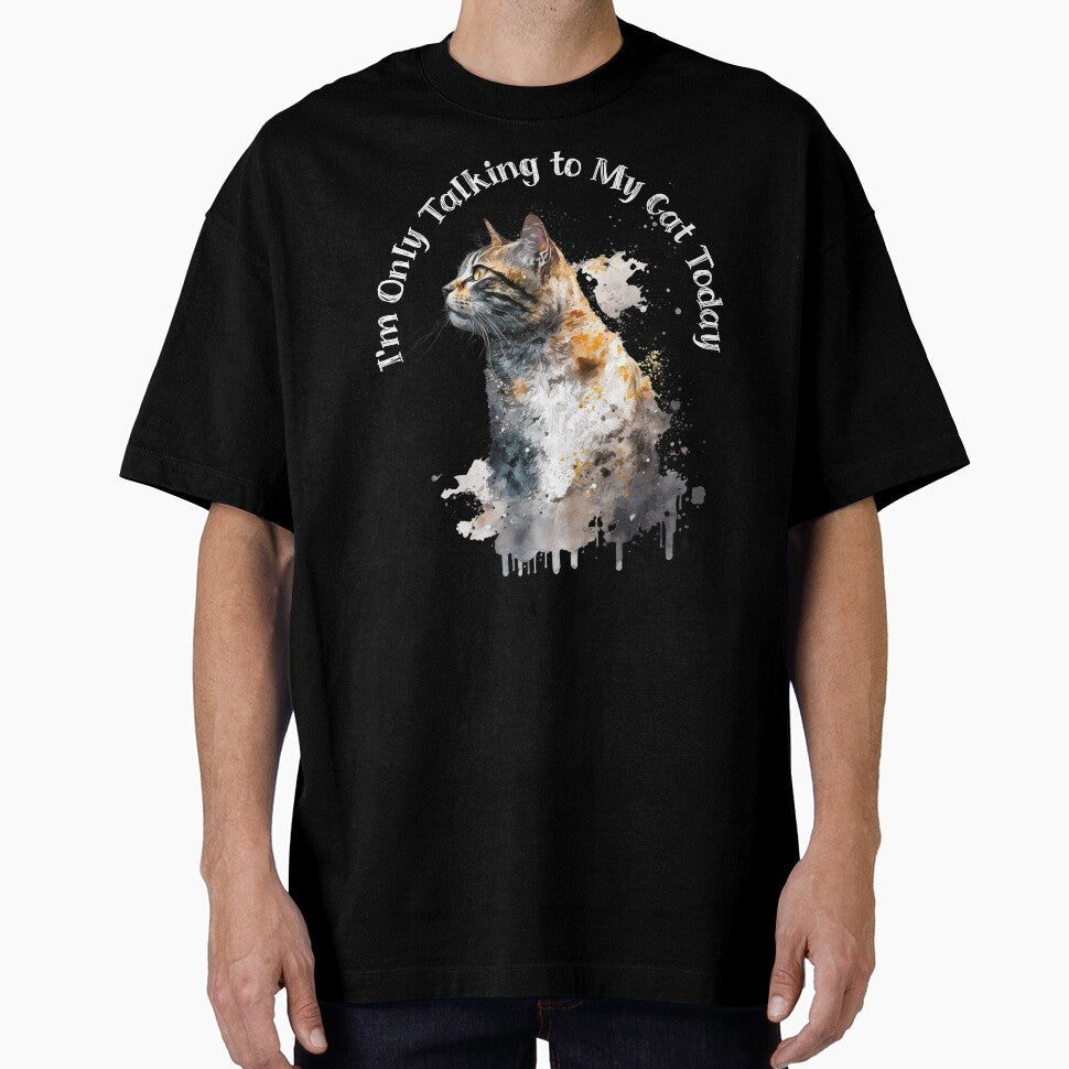 Only Talking to My Cat Today Funny Cat by Sachie's Studio
