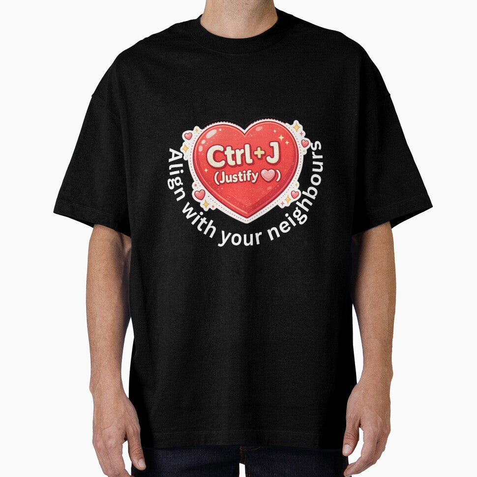 Ctrl+J Justify Have Heart Alignment with Neighbors– Keyboard Shortcut Love Design for Programmers & Computer Lovers by UC-AbelBooks