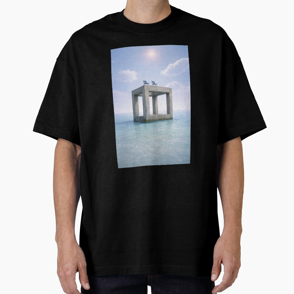 Liminal Ocean Structure – Surreal Dreamcore Seascape Aesthetic | Calm but Unsettling Liminal Space Art by 486DesignCo