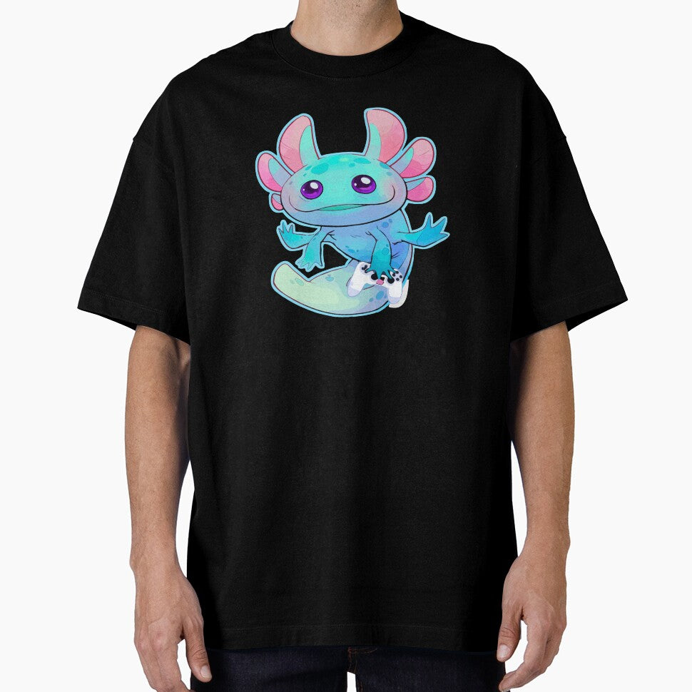 Axolotl Fish Playing Video Game White Axolotl Lizard Gamers by ZOUBAH