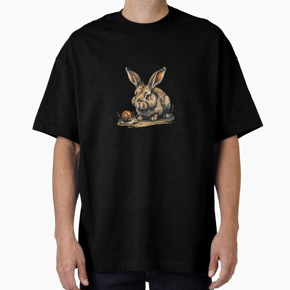 Bunny and Snail Illustration by AQUILAKREO