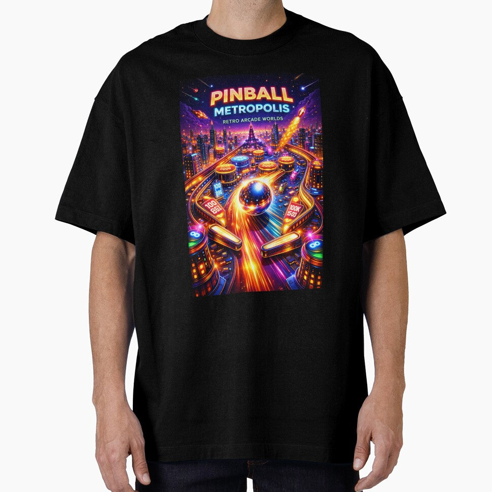 Pinball Metropolis – Neon Arcade City | Retro Gaming Skyline Aesthetic by Digital Culture Studio