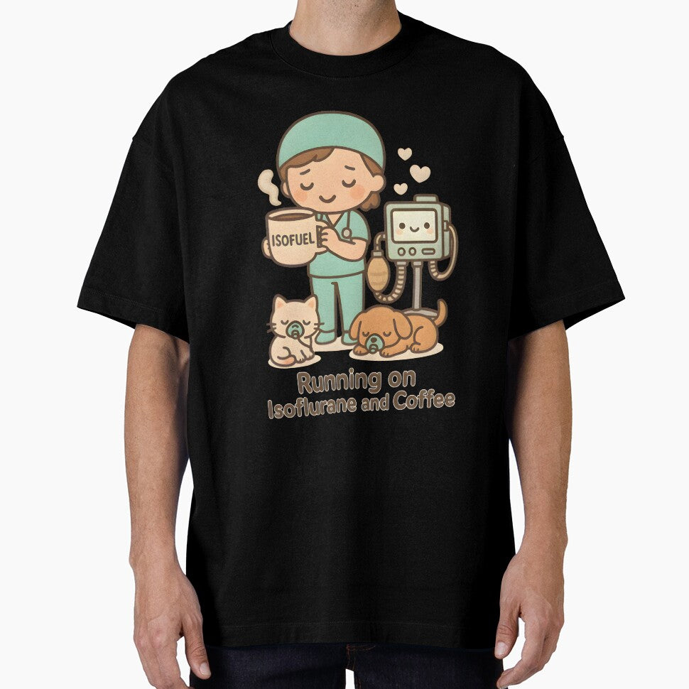 Running on Isoflurane and Coffee – Funny Veterinary Anesthesia Design by Bettybee00