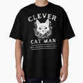 Clever Cat Man (not crazy) - White Print by DPingBirdie