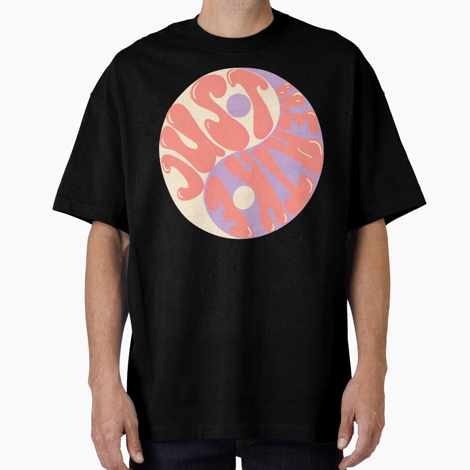 Pastel yin Yang just breathe positive affirmation by inkyclovers
