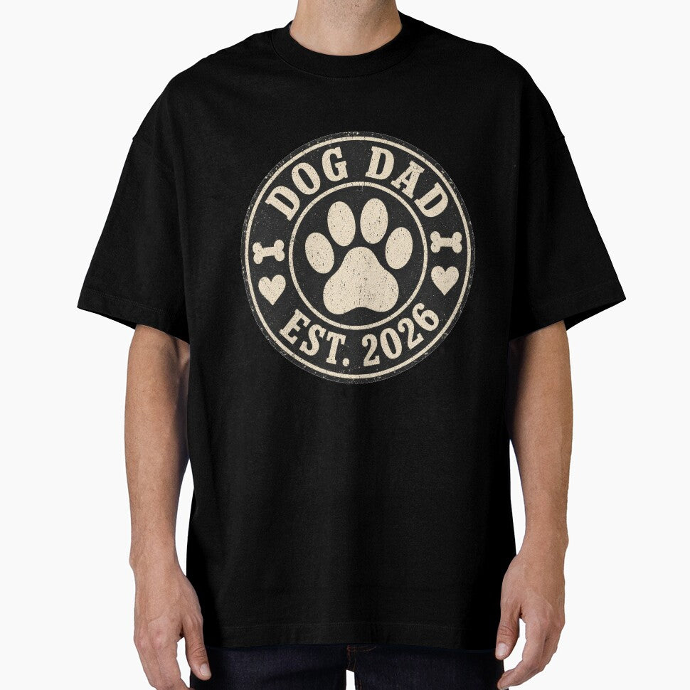 Dog Dad Est 2026 Vintage Badge Father's Day Gift First Time Dog Owner by Amnesia-Proto