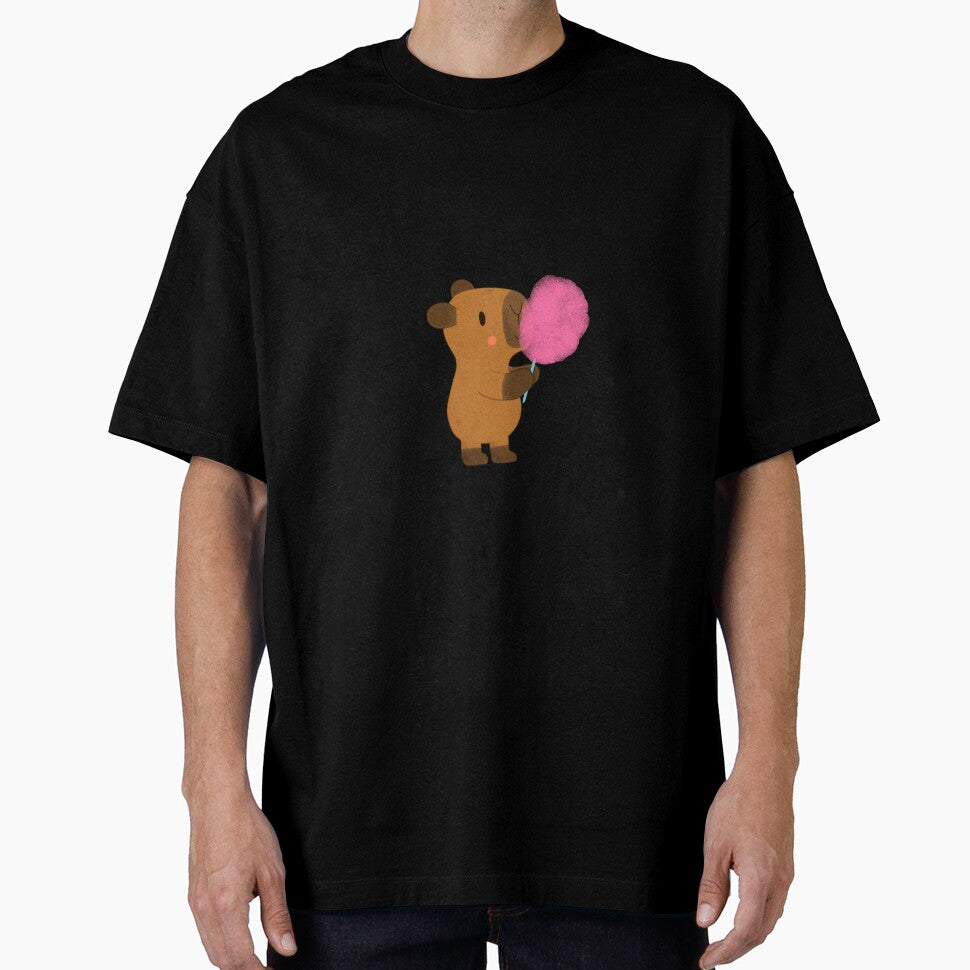 Capybara eating Cotton Candy by julianamotzko