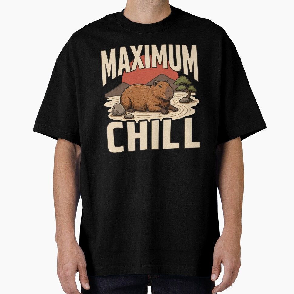 Maximum Chill Capybara – Vintage Stoic Zen Design by No Excuses Supply