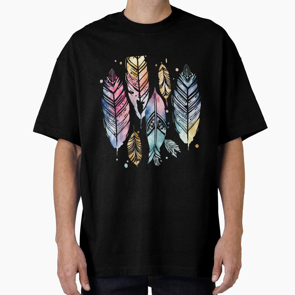 A Delicate Pastel Feathers Watercolor - Boho Chic Patterns by GVRDesign