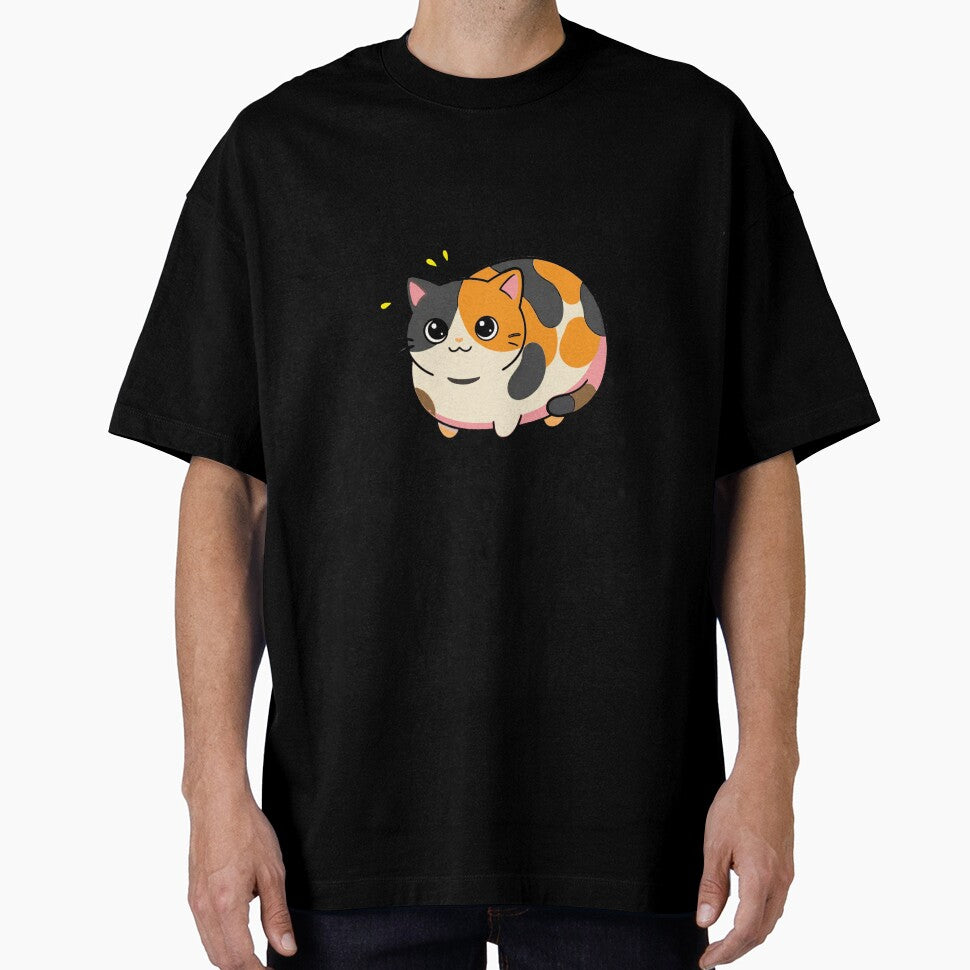 Confused Kawaii Calico Cat Loaf Illustration by PholPol1959