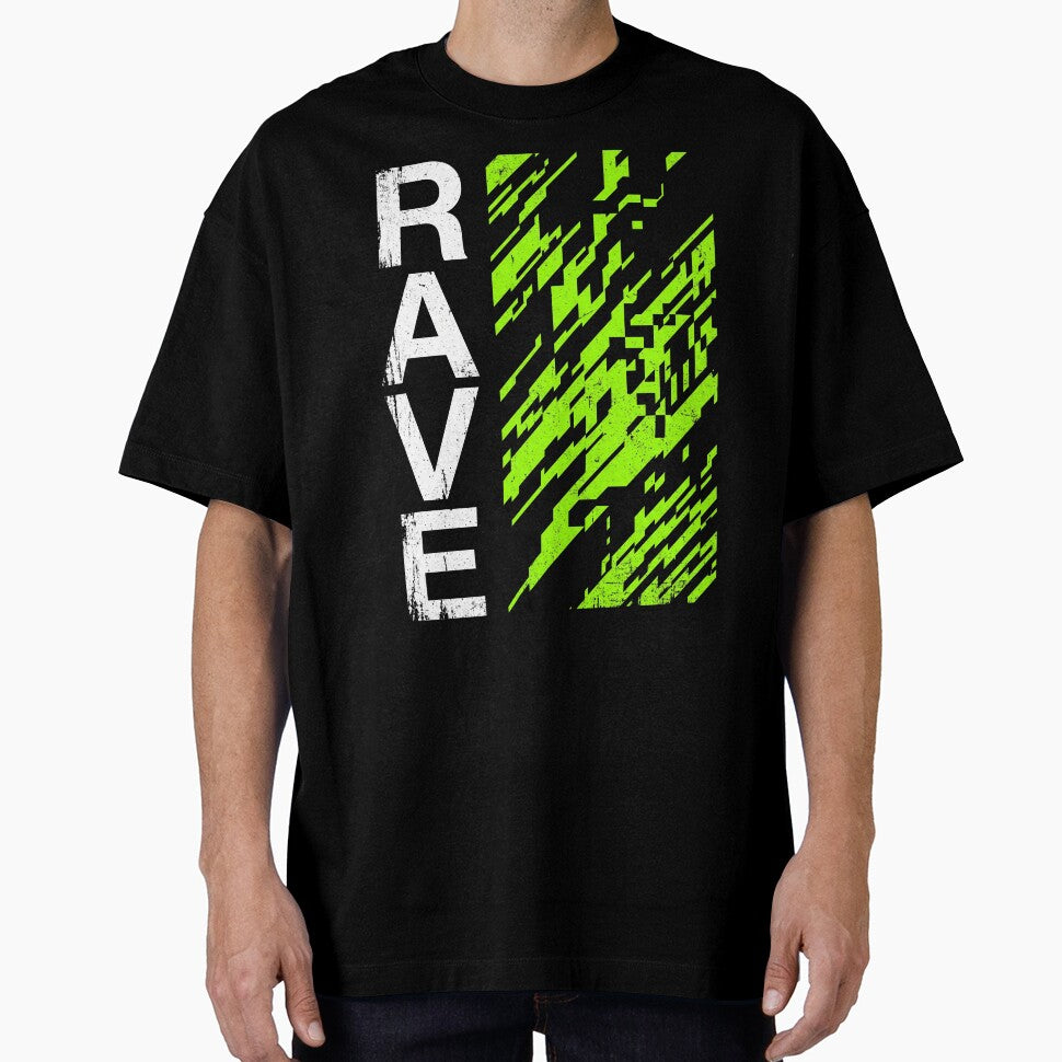 Neon Glitch Rave Streetwear Typography by TeNovaStudio