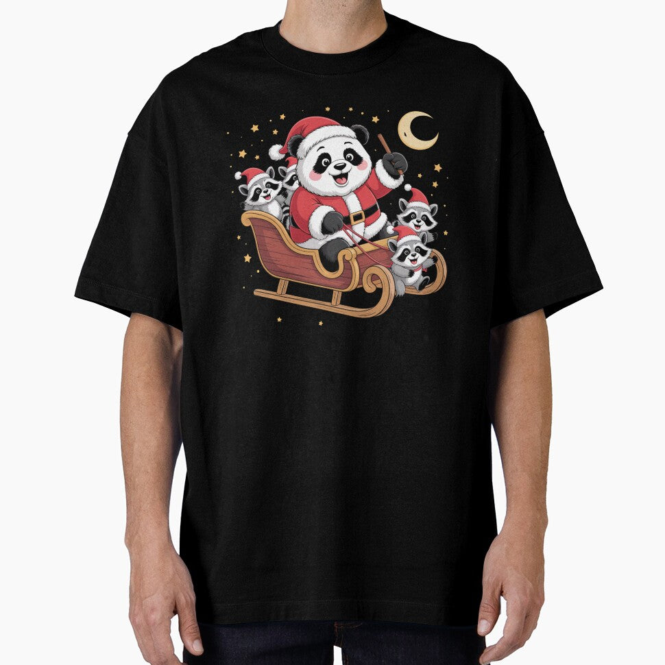 Panda Santa and Raccoons by NicolasGlowArt