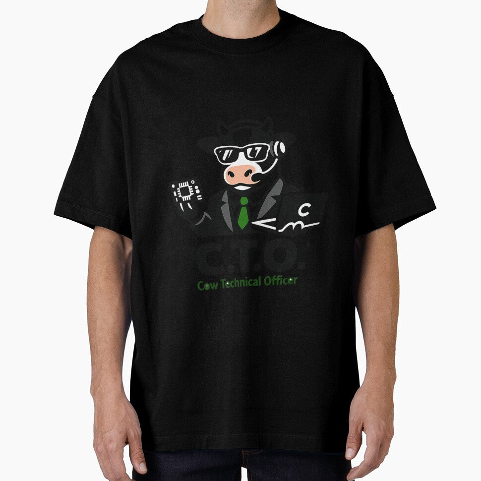 C.T.O. – Cow Technical Officer | Funny Tech Cow Shirt for Developers & Engineers by GaliciaCity