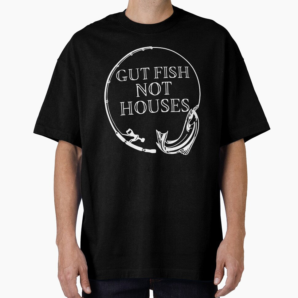 Coastal ِmarine life Gut Fish, Not Houses Coastal Conservation by Feather Art