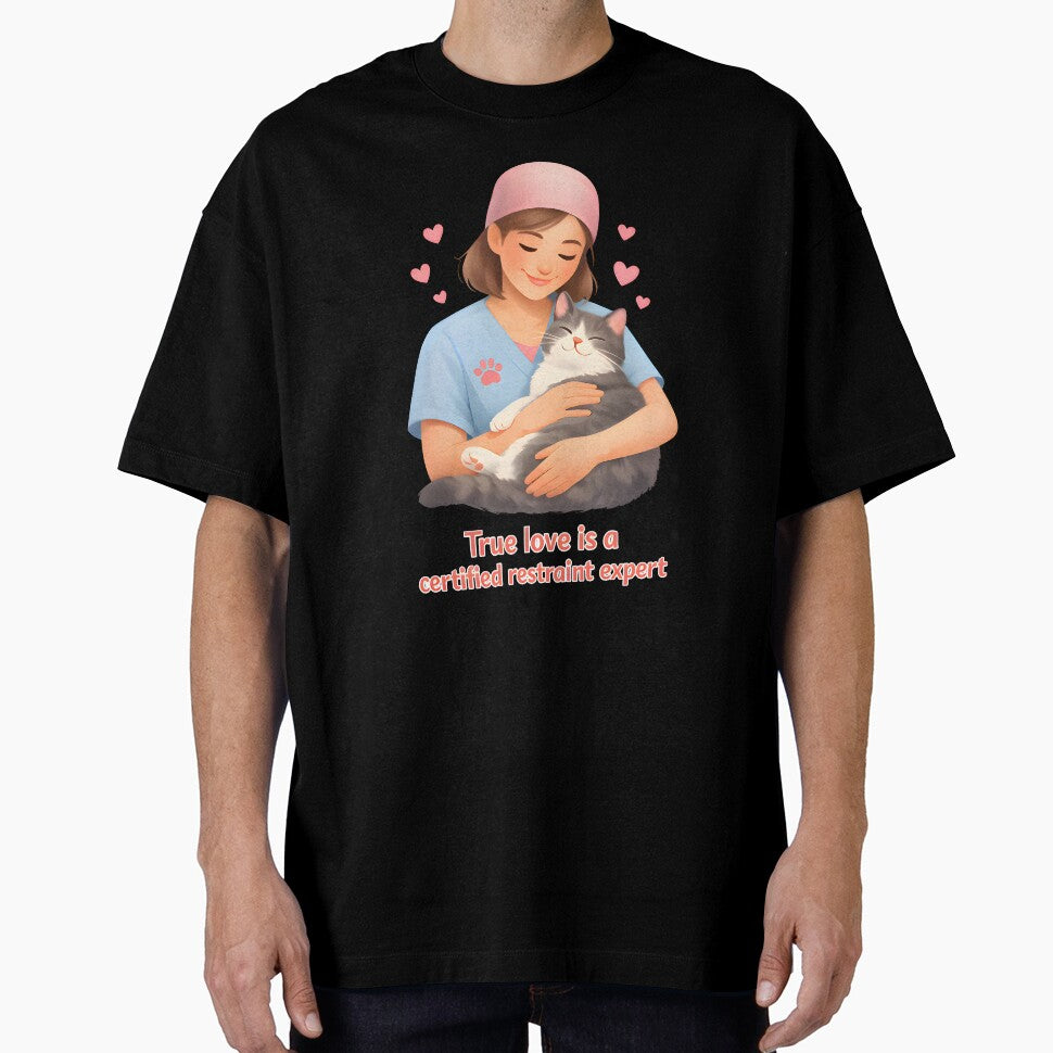 True Love Is a Certified Restraint Expert – Funny Veterinary Technician Valentine Design by Bettybee00