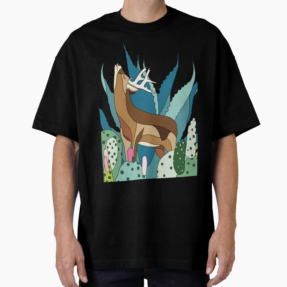 Deer with cactus by Sabrina Brugmann