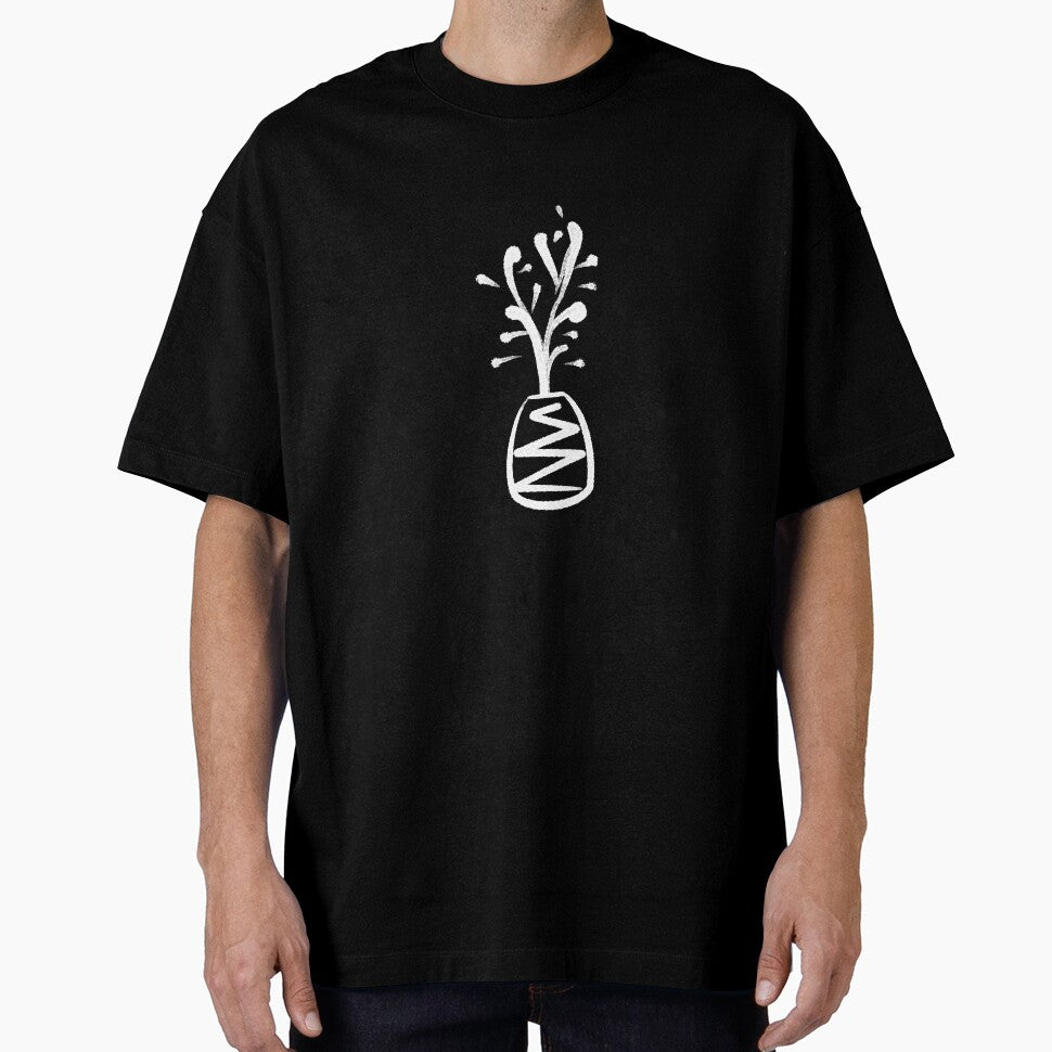 Minimalist Ink Line Art Potted Plant by SubtleSplit